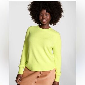 NWT Victoria’s Secret Neon Green Collegiate Sweater XS